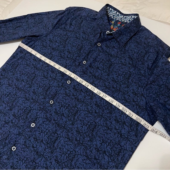 Robert Graham Men’s buttondown Shirt, Navy blue and black, size L - Picture 6 of 13